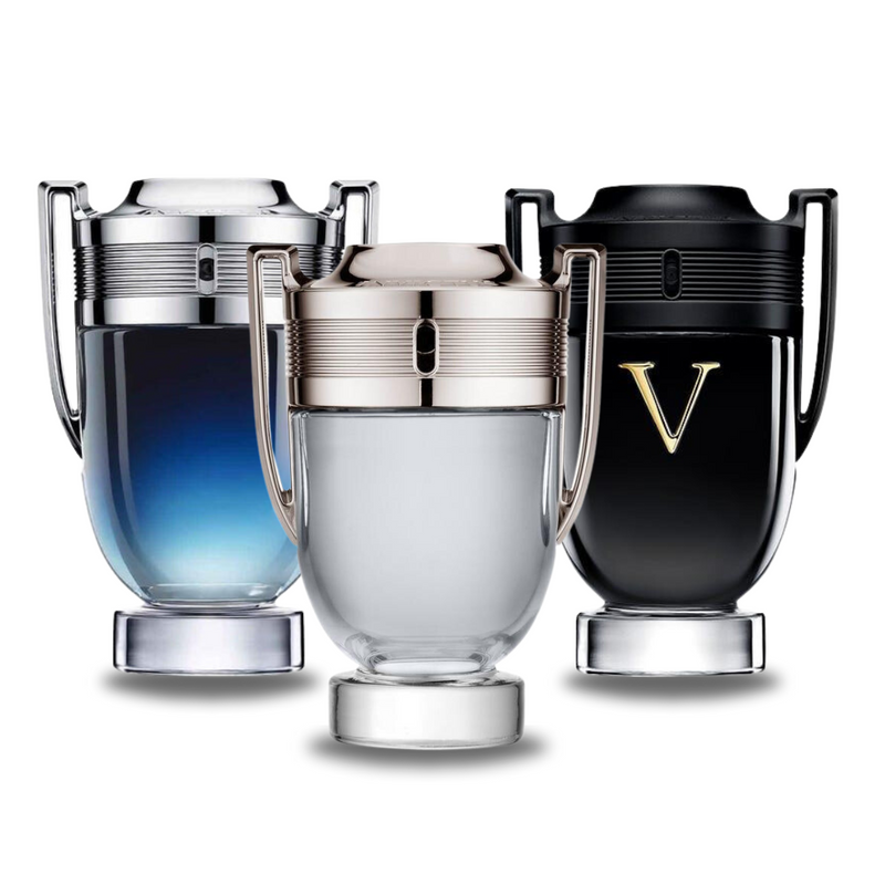 Promóciós csomag 3 parfüm: Paco Rabanne INVICTUS LEGEND, Paco Rabanne INVICTUS és Paco Rabanne INVICTUS VICTORY 100 ml.