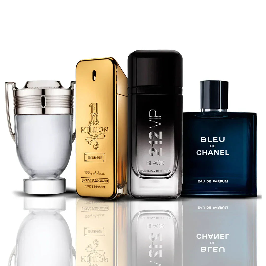 Combo 4 Parfüm - Invictus + One Million + 212 VIP Black + Bleu de Chanel 100ML