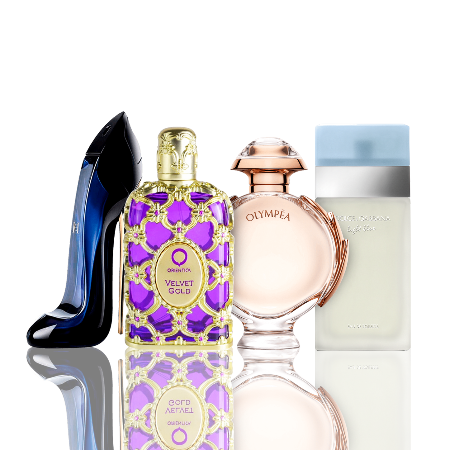 Combo 4 Parfüm - Light Blue + Orientica Velvet Gold + Good Girl + Olympea 100ML