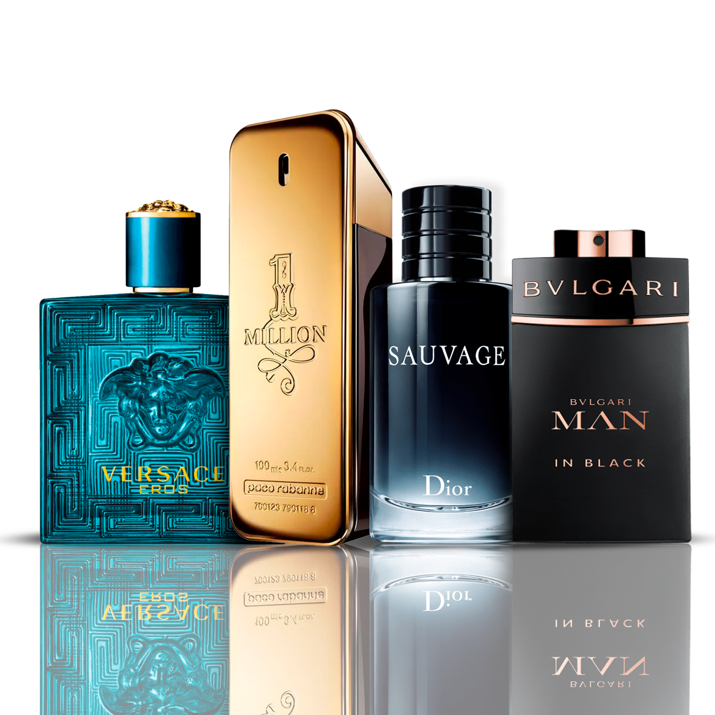 Combo 4 Parfüm - Eros Versace + One Million Paco Rabanne + Bvlgari Man in Black + Sauvage Dior 100ML